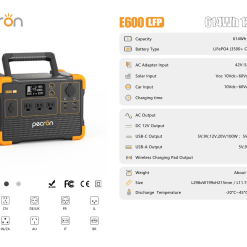 Portable Power Station E600LFP - Image 3